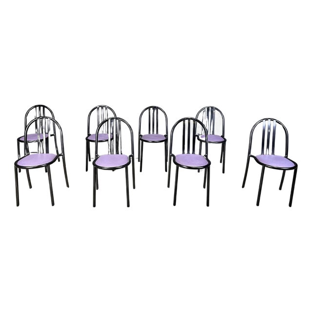 Nr 222 Chairs by Robert Mallet-Stevens, 1980s, Set of 8 For Sale