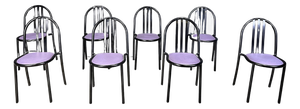 Nr 222 Chairs by Robert Mallet-Stevens, 1980s, Set of 8