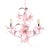 Vintage Italian Pink Tole Chandelier/Pendant Lamp For Sale