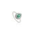 Early 21st Century VRJewels 14k Gold Emerald Diamond Double Halo Vintage Engagement Ring Size 8 For Sale - Image 5 of 16