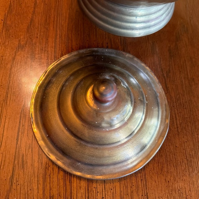 Copper Antique Copper and Brass Ewer With Quail Spout For Sale - Image 8 of 8