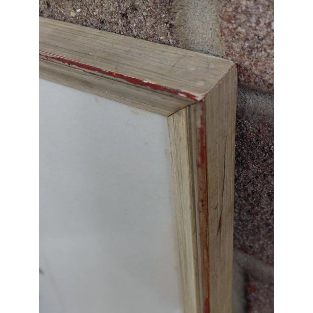 Framed Signed Akston "Puzzled" Oil on Paper For Sale - Image 9 of 10