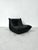 Animal Skin French Togo Lounge Chair in Black Leather by Michel Ducaroy for Ligne Roset, 1970s For Sale - Image 7 of 12