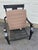 Metal Veranda Black Outdoor Aluminum Chair and Ottoman For Sale - Image 7 of 12
