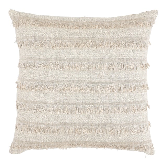 Schumacher Acadia 24" Pillow in Greige For Sale