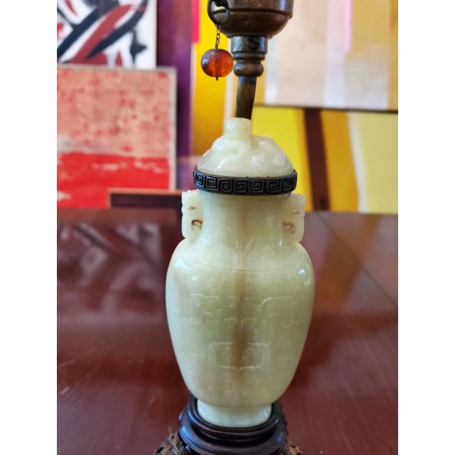 Antique Chinese Jade Lamp For Sale - Image 11 of 11