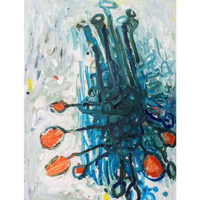 Elfi Schuselka (Austrian, b. 1940), Two Abstract Compositions, Acrylics on Paper, one signed verso, one stamped "Studio...