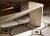 Contemporary mahogany console table in antique white.Corey Damen Jenkins Collection.