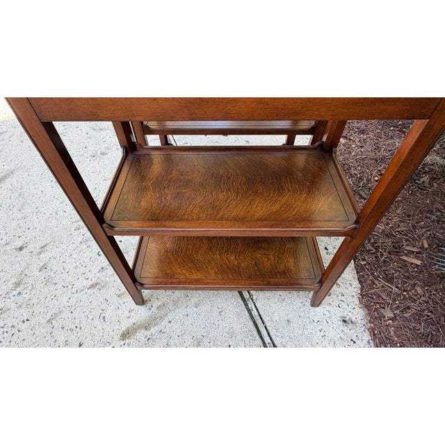 Brown Sarreid Burled Walnut 3 Tiered End Tables For Sale - Image 8 of 10