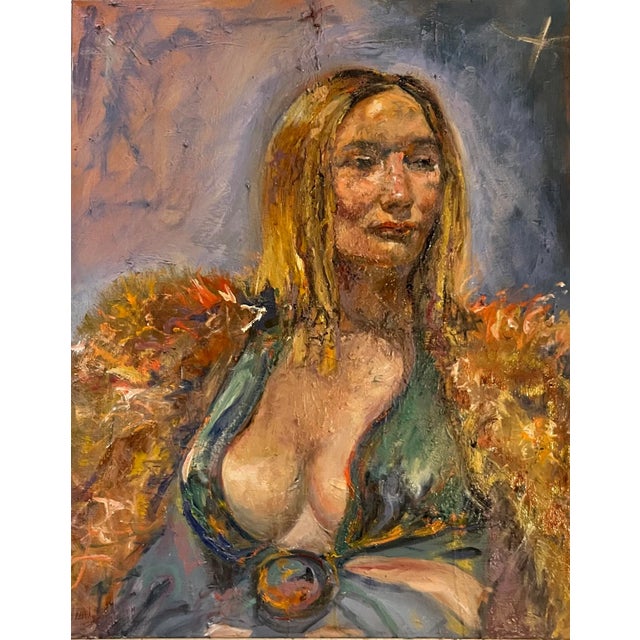 Contemporary Portrait of a Woman, Contemporary Oil Painting, One-of-a-Kind Art, by Van Ness For Sale - Image 3 of 8