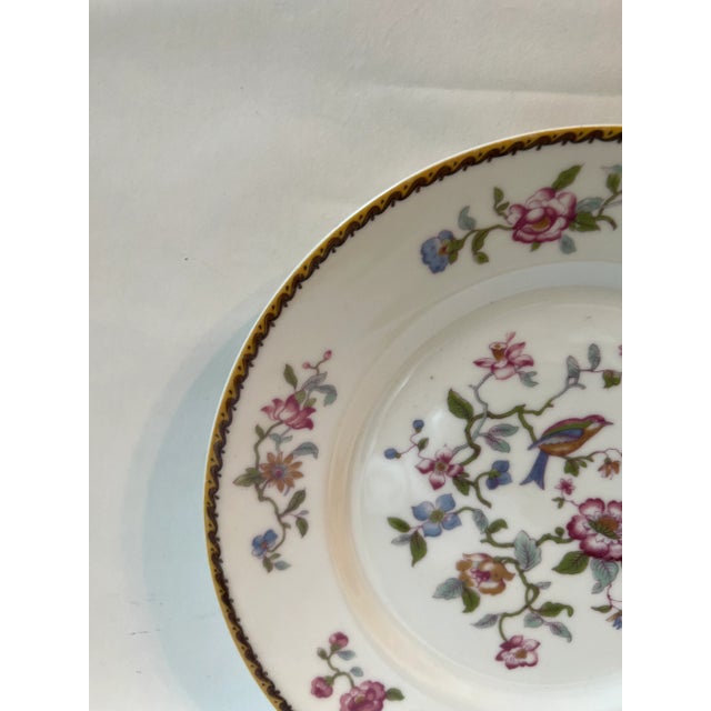 White Pair of Vintage Indian Bird Haviland Porcelain Plates For Sale - Image 8 of 13