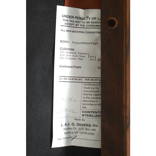 Stickley Mission Oak Leather Morris Chair With Ottoman For Sale - Image 15 of 18