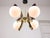 Mid-Century Modern Italian Brass and Opaline Chandelier For Sale - Image 14 of 17