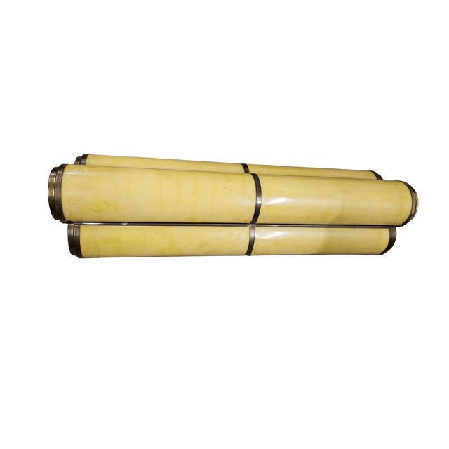Metal Large Art Deco Triple Tube Odeon Style Ceiling Lights from Casino Cherbourg, 1930s For Sale - Image 7 of 7