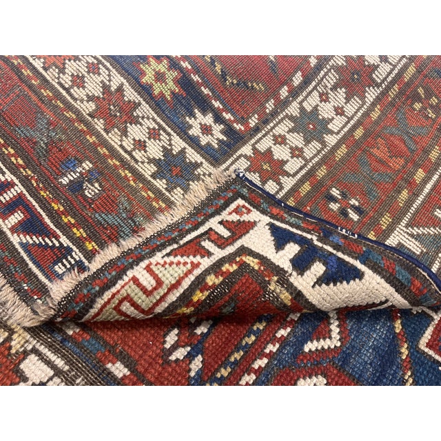 Late 19th Century Antique Caucasian Kazak Rug 3'6" X 5’8" For Sale - Image 5 of 8