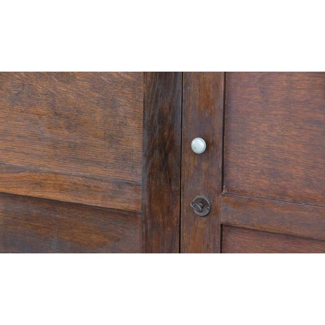 Small Wardrobe by René Gabriel, Reconstruction Period, 1945, 1890s, Oak For Sale - Image 5 of 10
