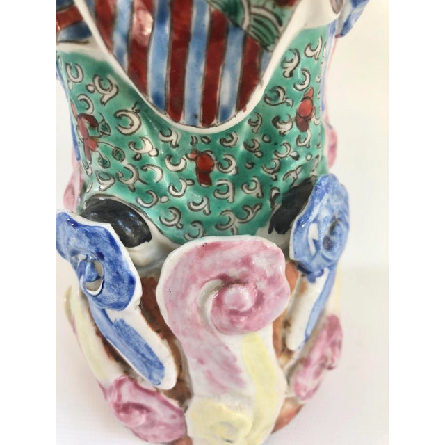 Vintage Chinese Porcelain Famille Rose Immortal Figurine For Sale In Boston - Image 6 of 10
