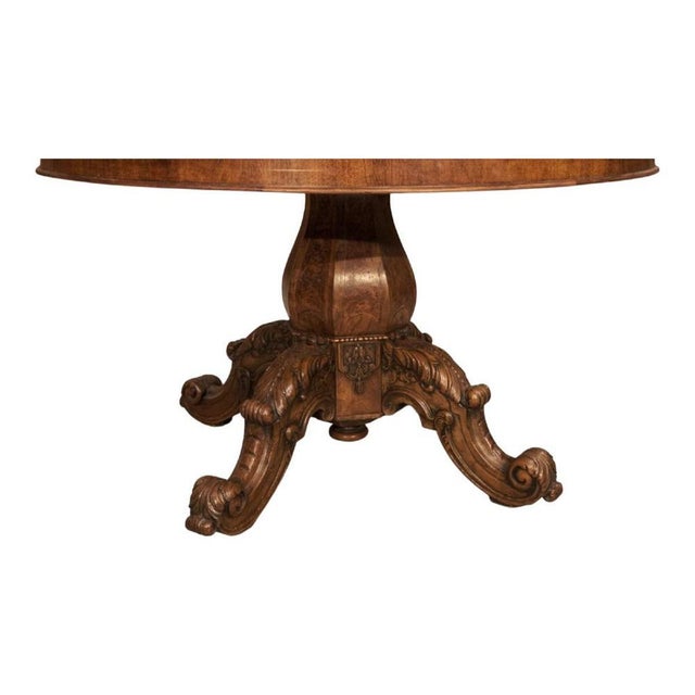 Large 19th Century French Round Table in Fruitwood, 1870s For Sale - Image 10 of 11
