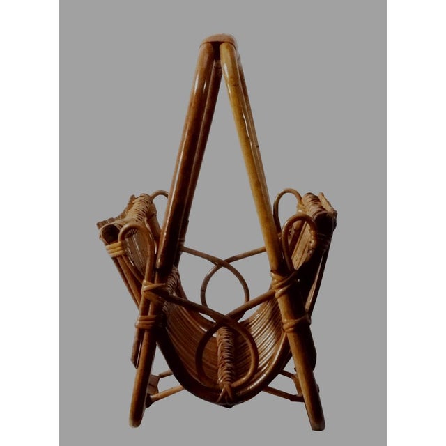 Bamboo Magazine Rack, Italy, 1960 For Sale - Image 4 of 10