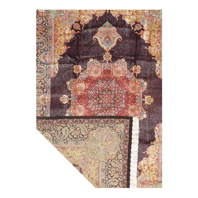Traditional Pasargad DC Exquisite Design Paris Palace Fine Power Loom V.Silk Rug For Sale - Image 3 of 3