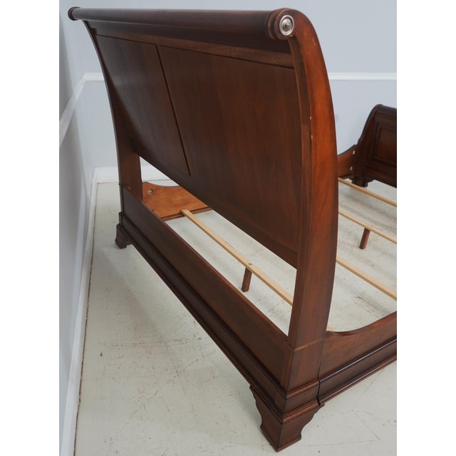 Ethan Allen Mahogany Newport Sleigh Queen Size Bed For Sale - Image 15 of 16