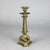 Neoclassical Pair of Antique Neoclassical Bronze Candlesticks With Scroll Form Feet C1890 For Sale - Image 3 of 5