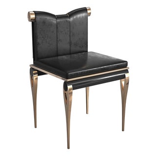 "Moglie" Chair With Bronze and Exclusive Accessory, Hand-Crafted For Sale