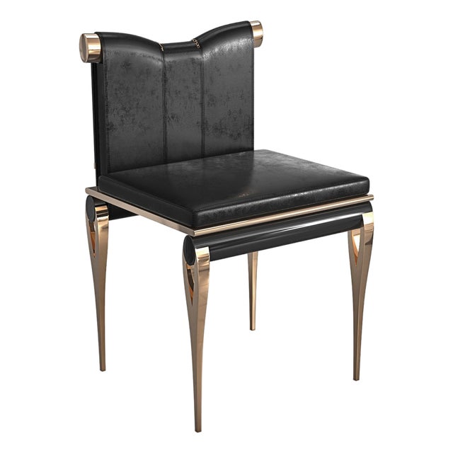 "Moglie" Chair With Bronze and Exclusive Accessory, Hand-Crafted For Sale
