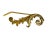 Beautifully carved Italian plaster scrolling acanthus leaf-form tiebacks are perfectly finished in warm aged gilt.
