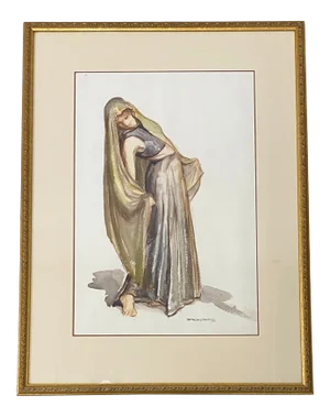Warren Chase Merritt "Melodie Arabe" Original Watercolor C.1939