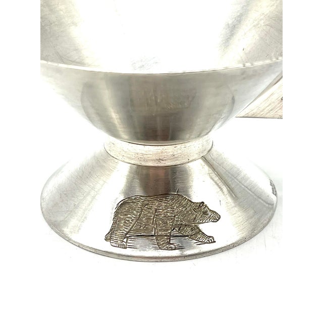 Art Deco Hotel Silverware with Engraved Bear Motif from Gebrüder Hepp, Germany, 1920s For Sale - Image 3 of 12