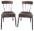 Set of French Metal & Oak Chairs, 1929 For Sale