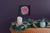 Contemporary Pink Rose by Robin Hextrum | Oil on panel Pink rose flower against a dark background. For Sale - Image 3 of 4