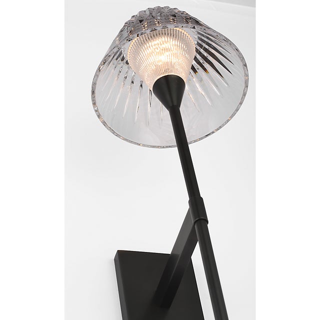 Waterford for Visual Comfort Signature Blaze 19" Tail Sconce in Bronze with Clear Crystal For Sale - Image 9 of 15