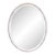 Italian Mid Century Silver Leaf Oval Mirror For Sale