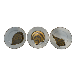 1980s Fitz & Floyd Shell Motif Plates – Set of 3