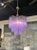 Glistening modern lavender "Tronchi" Murano glass featuring tiers of tube-shaped pieces. Beautiful and so unique!...