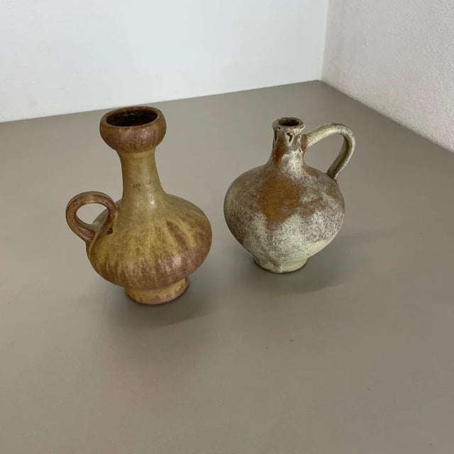 Ceramic Studio Pottery Vase from Hartwig Heyne Ceramics, Germany, 1970s, Set of 2 For Sale - Image 4 of 18