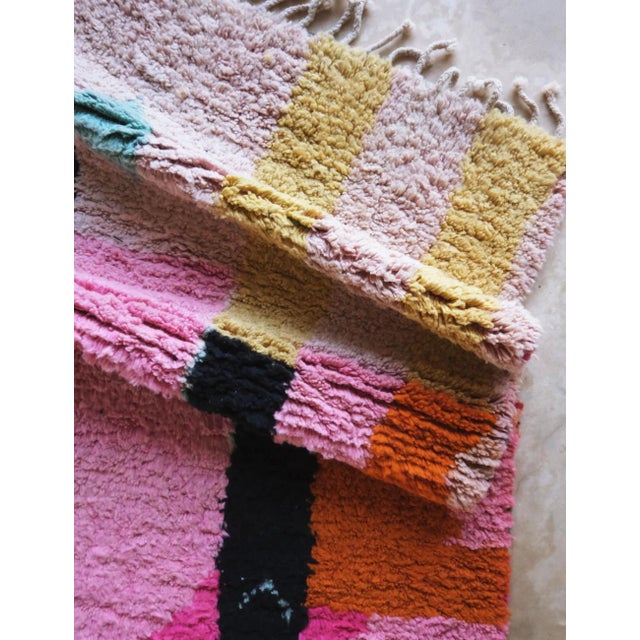 Textile Vibrant Moroccan Boujaad Rug - 9.4 X 8 Ft For Sale - Image 7 of 8