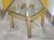 Vintage Brass Hollywood Regency Style Modern Contemporary Glass Top End Table 2 of 2 For Sale - Image 4 of 15