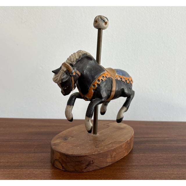 Rustic Mid 20th Century Studio Pottery Carousel Horse For Sale - Image 3 of 8