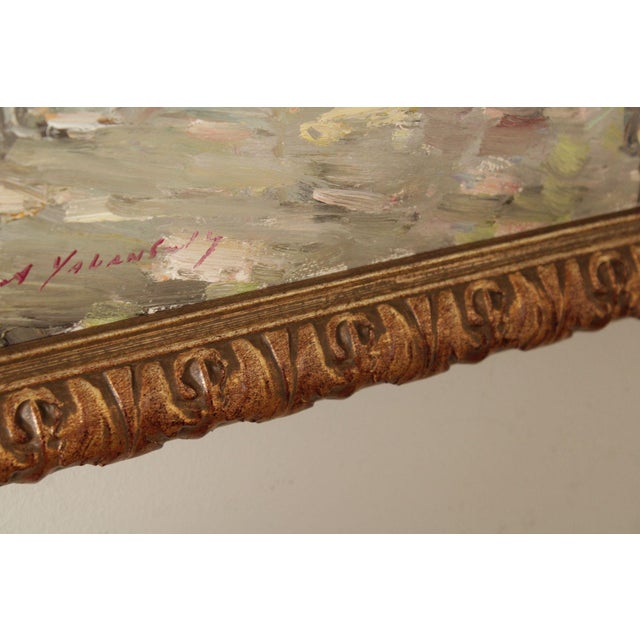 Amy Yalanskyi Impressionist Style Oil Painting, Courtyard Afternoon For Sale In Philadelphia - Image 6 of 12