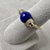 Syna Yellow Gold Lapis Lazuli Ring with Diamonds For Sale - Image 4 of 5