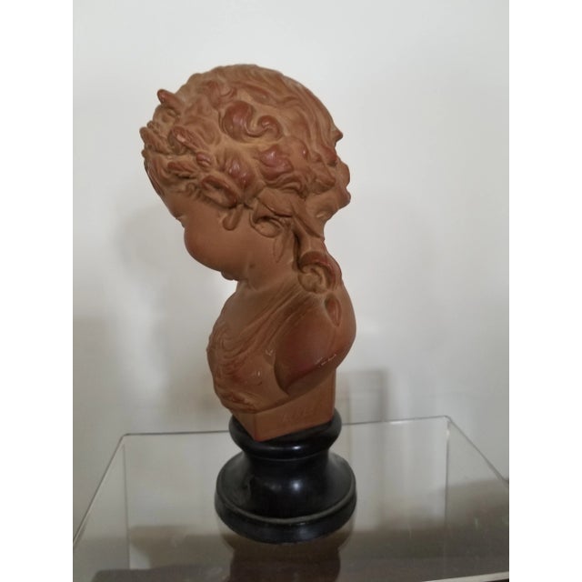 Ornamental & Decorative Materials 1960s Small French Style Terracotta Bust For Sale - Image 7 of 8