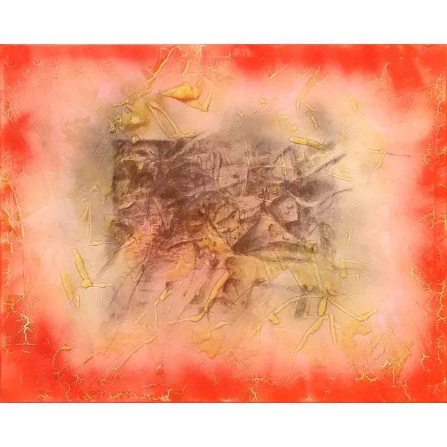 Artemio Ceresa, Scorci d'infinito red border n.4, Mixed Media, 2023 For Sale - Image 4 of 4