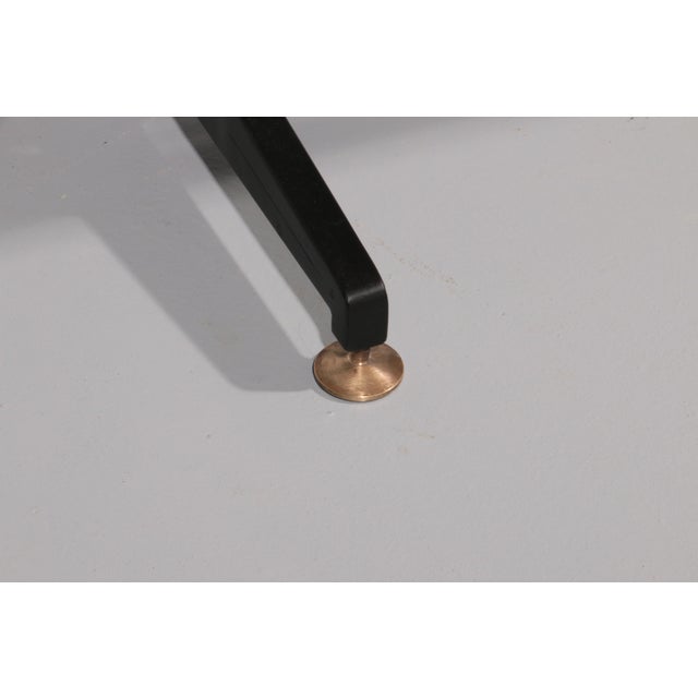 Mid-Century Italian Bench with Black Metal Frame and Teak Slats, 1960s For Sale - Image 9 of 15