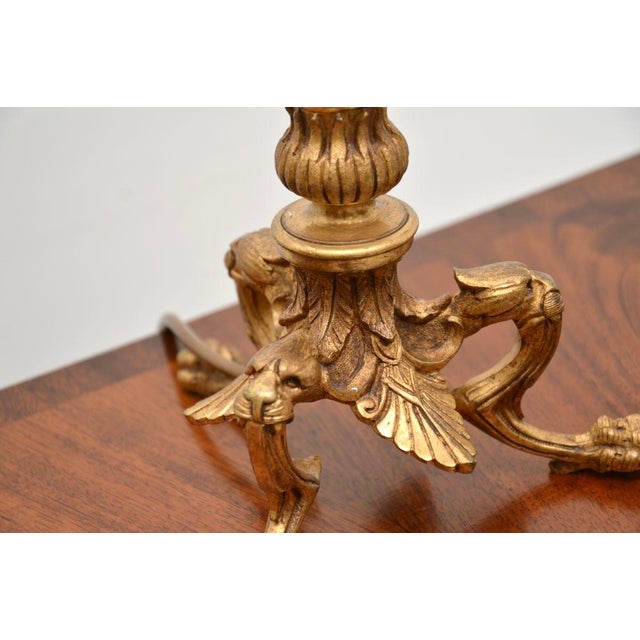 Antique French Gilt Metal Table Lamp, 1900s For Sale - Image 9 of 10