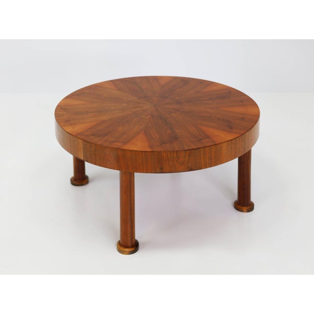 Mid-Century Modern Art Deco Italian Carlton Coffee Table in Polished Walnut, 1930s For Sale - Image 3 of 7