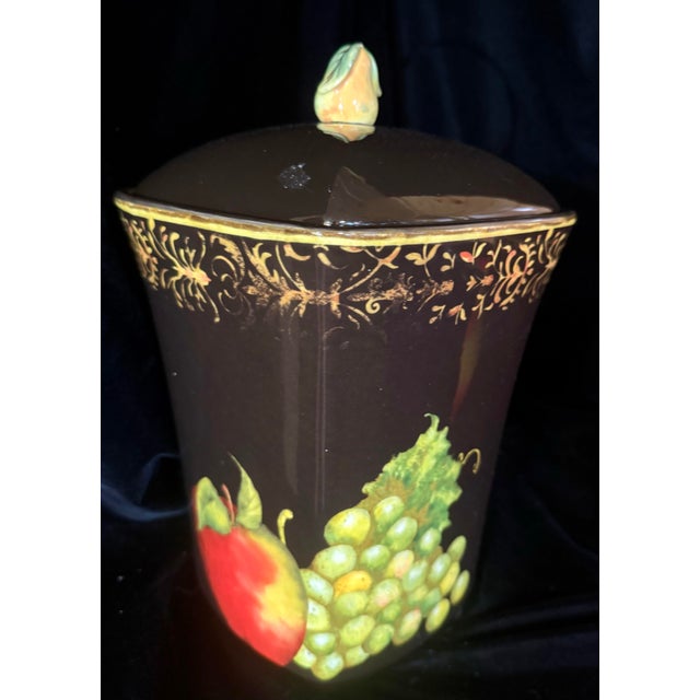1990s Susan Winget Damask Fruit Kitchenware - Set of 4 For Sale - Image 9 of 12