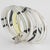 Contemporary Emilio Pucci Stacked Silvered Spacer Bracelet Bangle with Lucite and Silk For Sale - Image 3 of 13